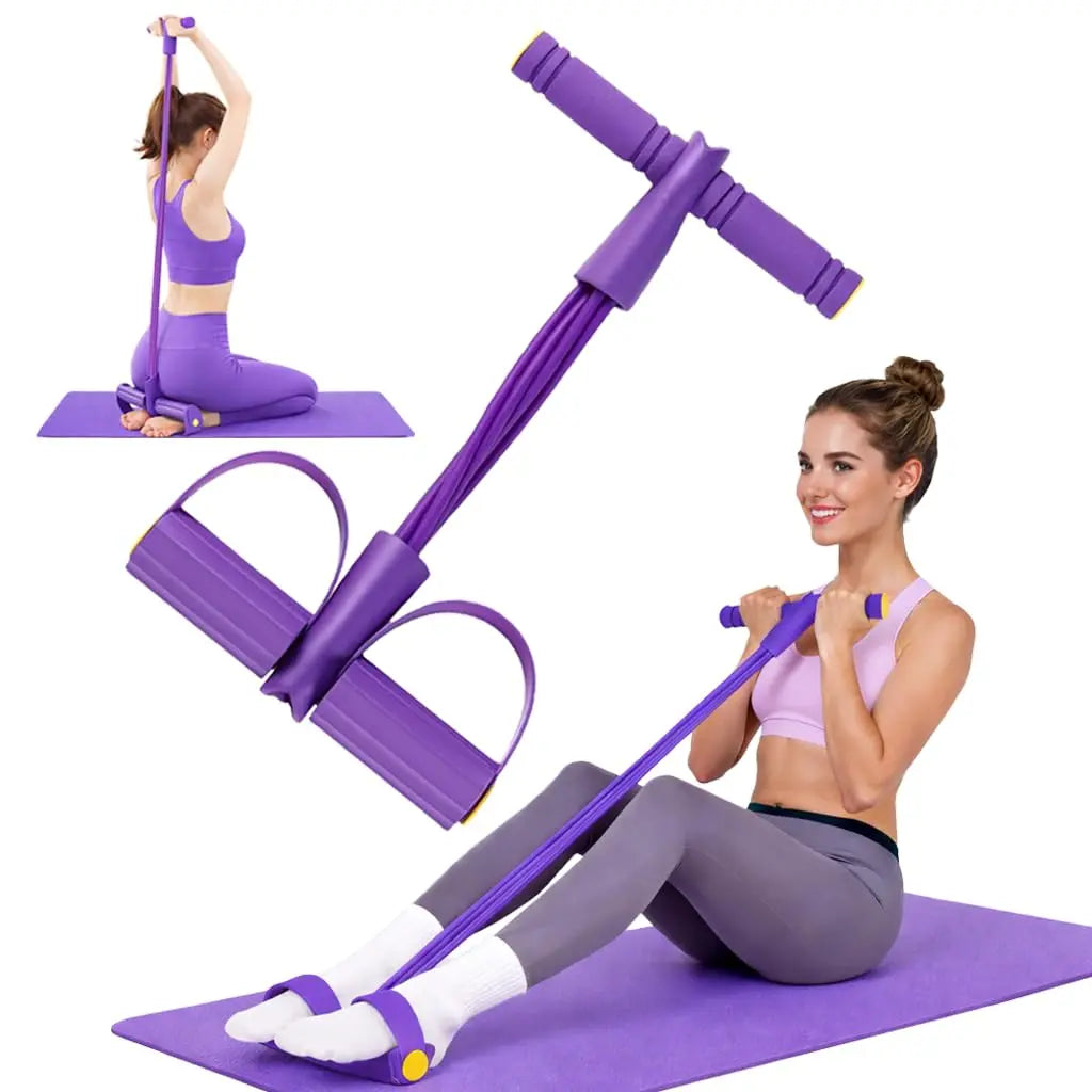 Portable Pedal Resistance Band System β Full Body Toning for Abs, Legs & Arms, Easy Home Gym & Pilates Workout Tool